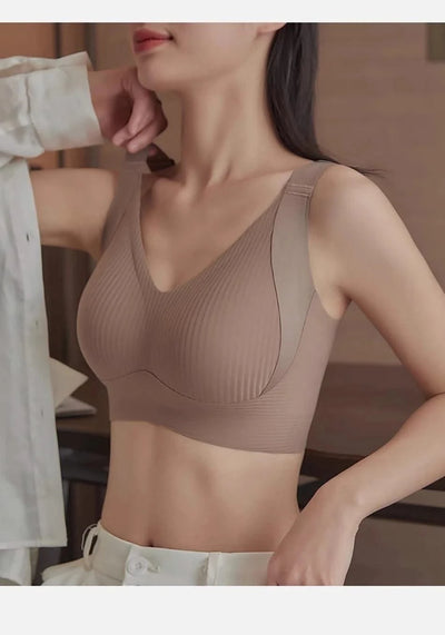 Maternity Bra Full Coverage Bralette for Large Bust Women Seamless Minimizer Bra with Wide Band Anti-Slip Adjustable Straps