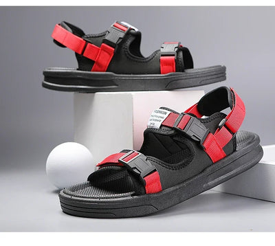 Men Sandals 2024 Trending Men's Luxury Sandals Man Summer 2024 Shiatsu Slippers Flat Sandal Beach Shoes Platform Sandals. Mens