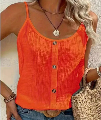Women Cami Tops Slim Scoop Neck Backless