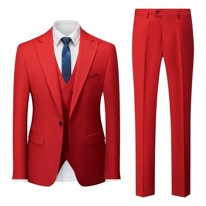 Italian Business Gentleman Slim Suit, Groom Wedding Blazers, Men's Blazers, Italian Costume, Sizes M to 5XL