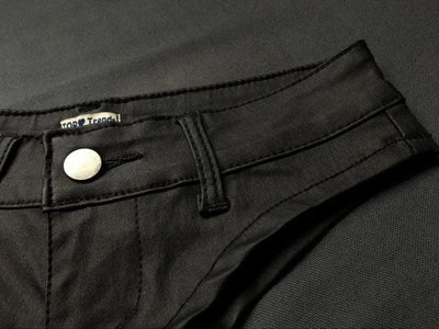 Womens Shorts Nightclub Sexy Low Waisted Elastic Denim PU Faux Leather Button Up Zippered Hot Pants for Women