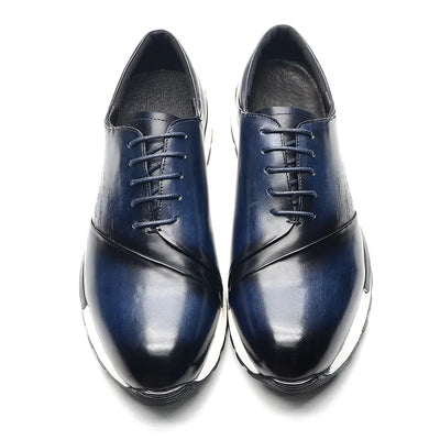 Luxury Brand Design Men's Oxford Shoes Fashion France Style Leather Sneakers Slip-on Casual Business Travel Non-slip Male Shoes