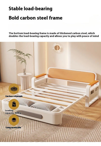 Wide 108cm Single person Bed Apartment Bedroom Living Room Folding 5cm sponge+2cm latex Telescopic Home Sofa Bed Dual-Purpose