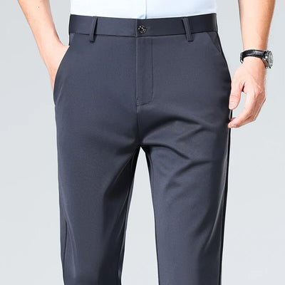 Plus Size Big and Tall Mens Trousers Business Casual Loose Straight Leg Pants Comfort Fit Office Work Commuting No Tight Classic