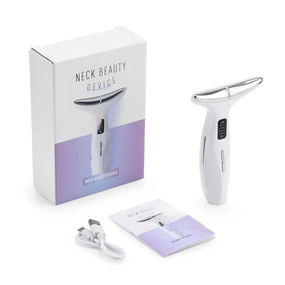 Neck Face Beauty Device Vibration Massage for Face and Neck Personal Ccare Skindion Home Use Beauty Device Face Lifting Machine