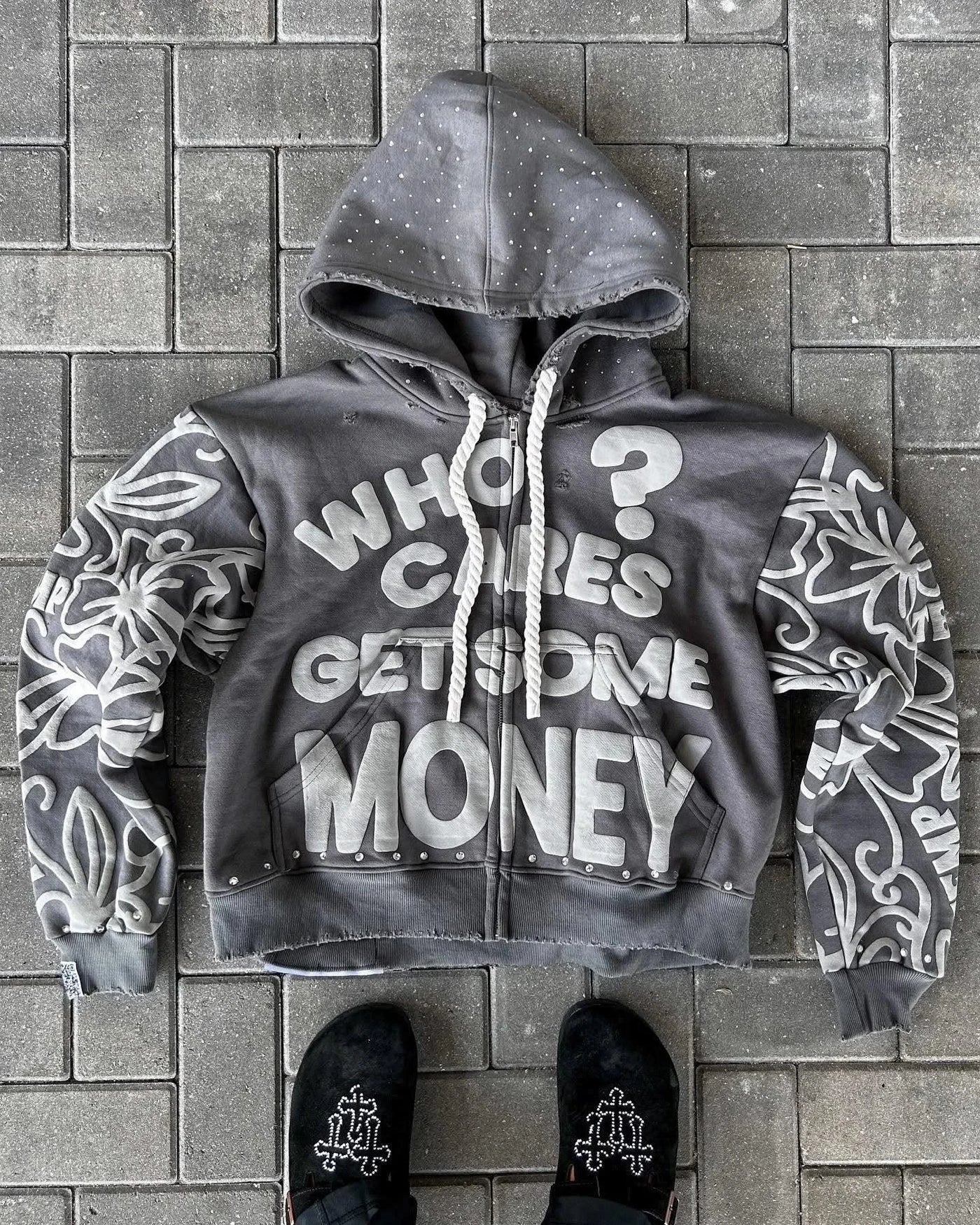 New Zipper Hooded sweatshirt  American Hip Hop Trend Fashion Alphabet Design Retro Hooded Long Sleeve Men Women Street Wear