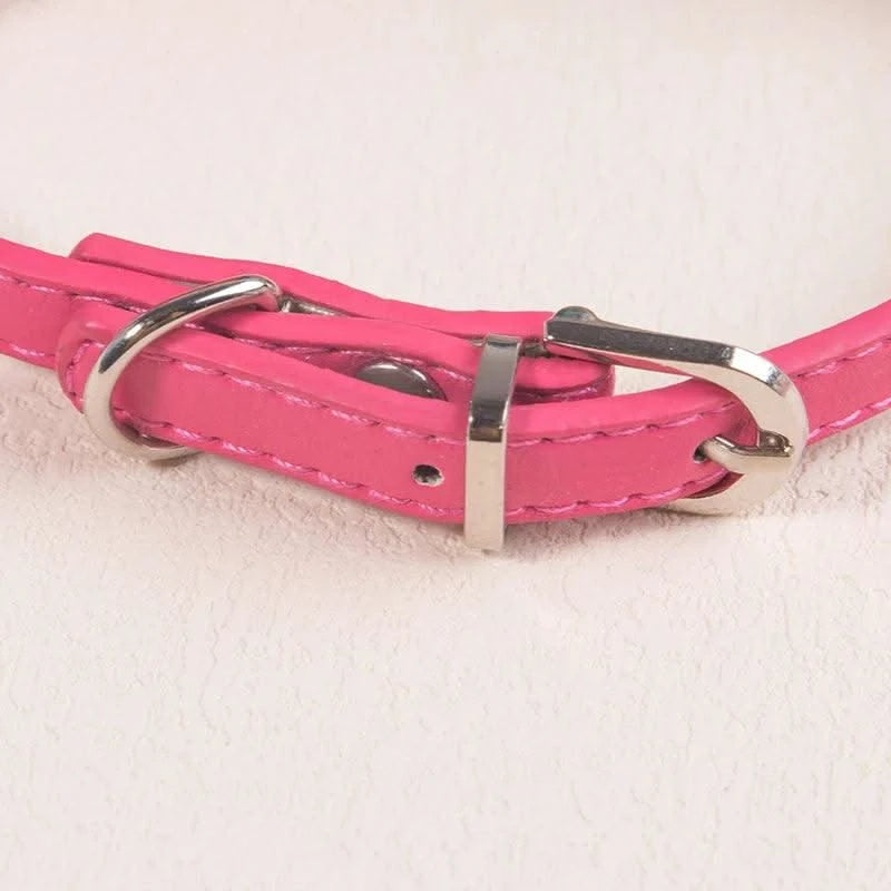 Pet  Collar Leather Scarf Adjustable