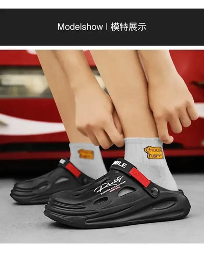 2025 New Men's Clogs Slippers Sandal Men Garden Shoes Flat Sandals Male Sneakers Outdoor Home Clogs Slides Men Summer Shoes - Elanique