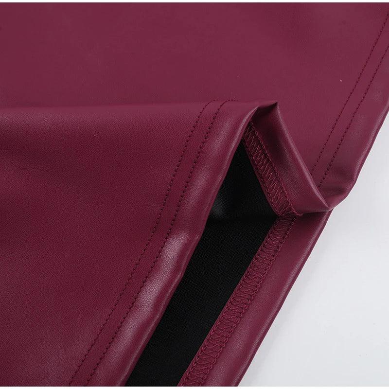 Sexy Pu Leather Women Maxi Dresses Fashion Sleeveless Backless Pleated Hip Package Female Robe Chic Ladies Party Evening Dress