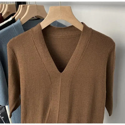 2025 Summer New T-shirts for Women Elegant Fashion Short Sleeve T-shirt Female Trend Tops Ladies Tees Basic Tops Clothing