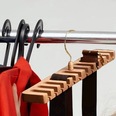 Tie Belt Hanger Wardrobe Closet Belts Scarf Hanging Organizer Rotating 12 Card Slots Storage Holder Rack Hook Bedroom Home Items