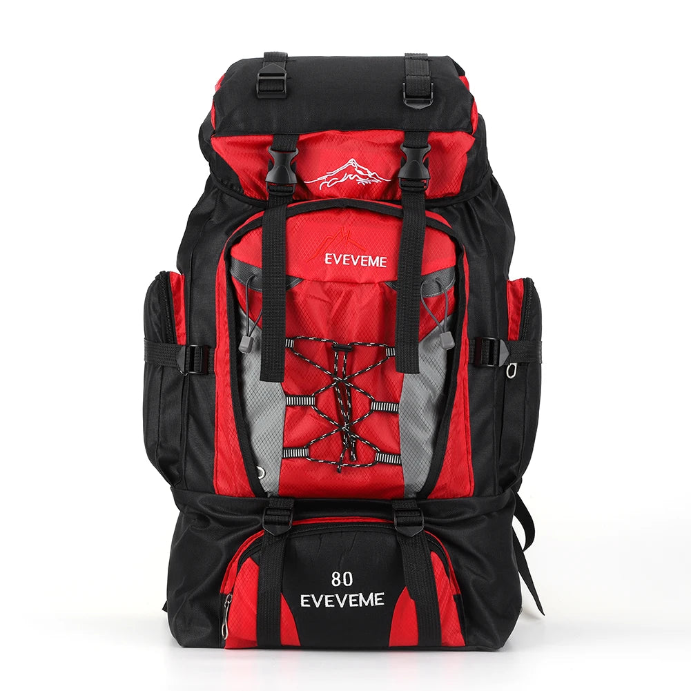 80L Climbing Backpack Large Capacity Trekking Backpack Adjustable Strap Mountain Climbing Rucksack Travel Accessories