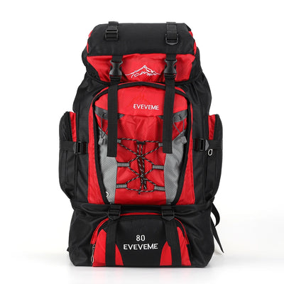 80L Climbing Backpack Large Capacity Trekking Backpack Adjustable Strap Mountain Climbing Rucksack Travel Accessories