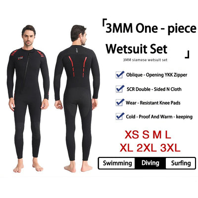 3MM Full-Body Wetsuit: Ideal for Diving, Surfing, Fishing, Rescue Missions & All Water Adventures – 3mm SCR Warmth, Durable