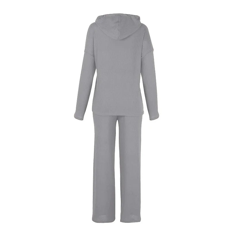 2023 Autumn Casual Wear Women Lounge Tracksuit 2 Piece Set Loose Lounge Sets Ladies Hooded Sweat Suit Outfits Female