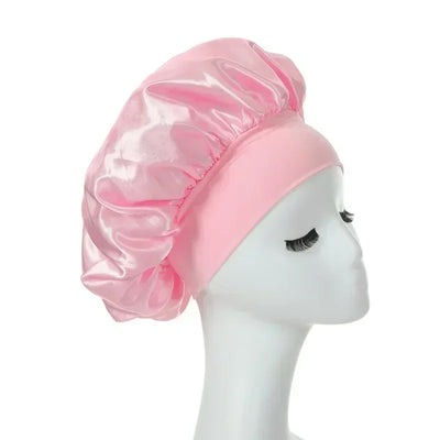 Women's Silk Bonnet for Sleeping Double-layer Adjustable Hood Capbath Cap Chemotherapy Cap Styling Cap Hair Wrapping Tool