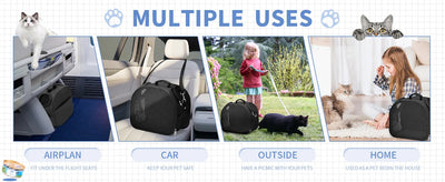 Cat, Dog Carrier Bag for Pets Up to 13 Lbs, Carrier for Medium Small Cats Dogs Airline Approved Travel Carry As Pets Go to Home