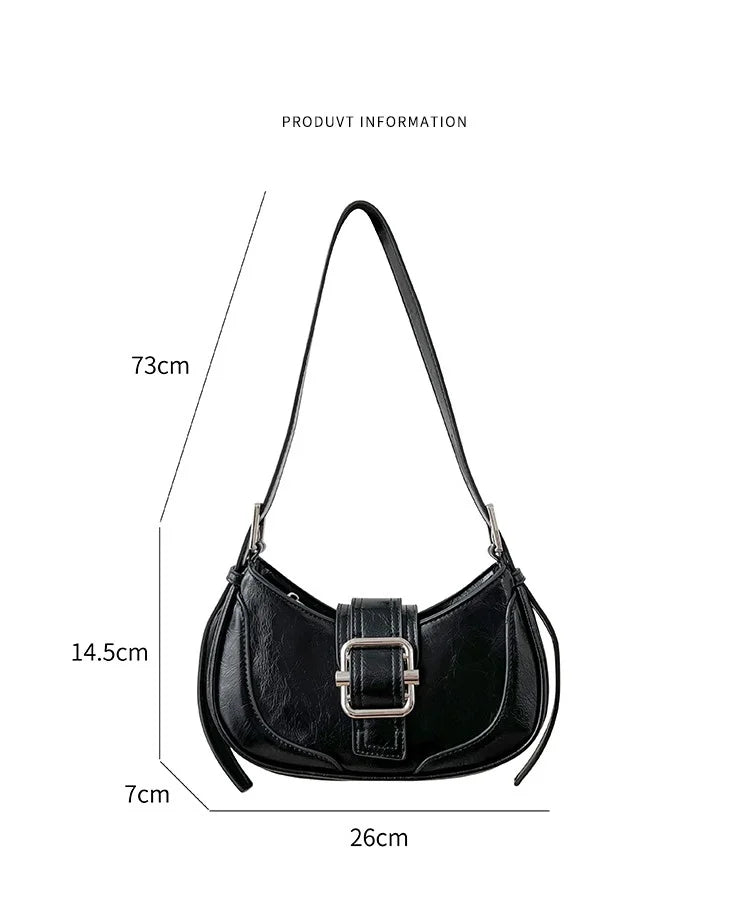 Fashion Handbags For Women Half-moon Leather Hasp lady Shoulder Crossbody Bag Luxury Designer Ladies Underarm Bags Hobo coffee
