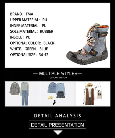 TMA EYES Short Boots for Women, Versatile, Casual, Monochromatic, Popular,