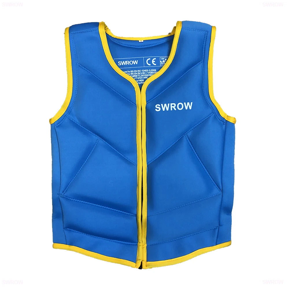 Wake Surfing Impact Vest CE Approved Neoprene Life Jacket Wakesurf Comp Vest surf But Great for All Other Watersports Activities