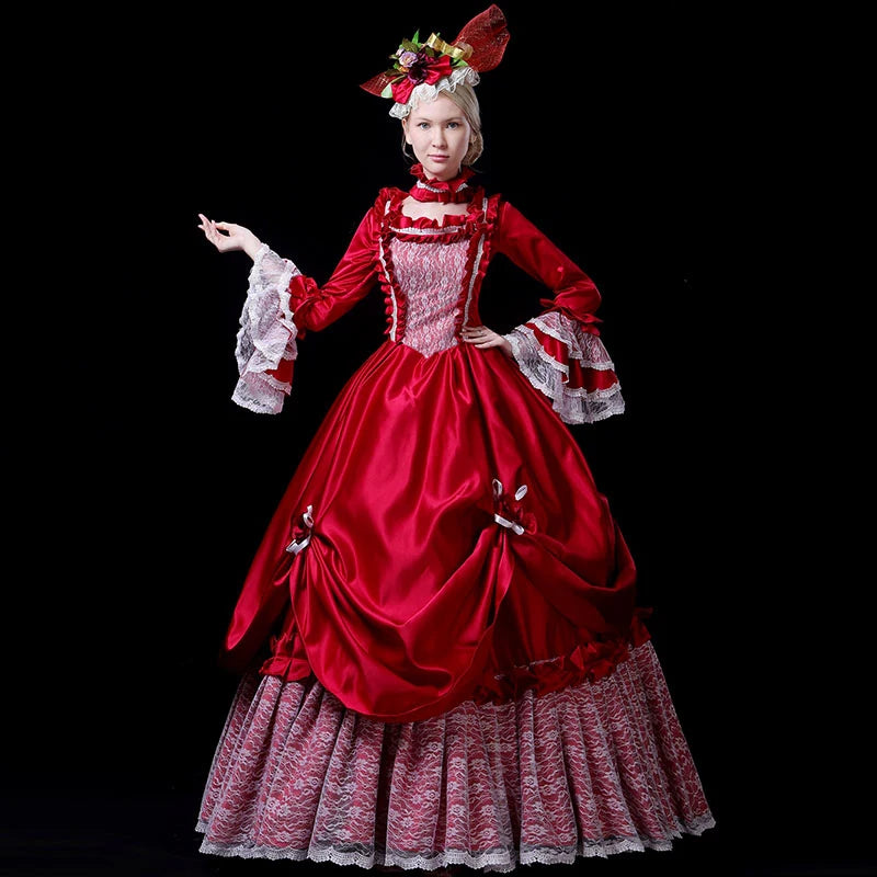 Customized Ball Gown Medieval Marie Court Evening Dresses Historical Victorian Baroque Prom Party Gowns Halloween Masquerade