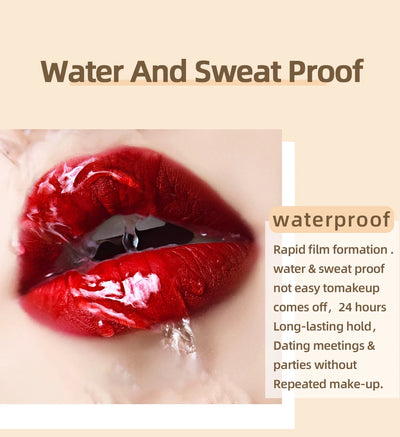 QIBEST Matte Liquid Lipstick Waterproof Long Lasting Velvet Lip Gloss Tint Tube Matte Nude Pigment Red Lipgloss Lips Makeup