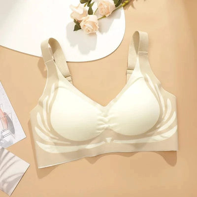 Plus Size Super Gather Push Up Bras Women Soft Support Seamless Underwear Female Full Cup Lift-Up Bras No Steel Sleepwear