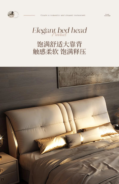 Luxury Double Bed Modern Sofa Design Simple Princess Sleeping Massage Bed Leather Headboards Muebles Lounge Suite Furniture