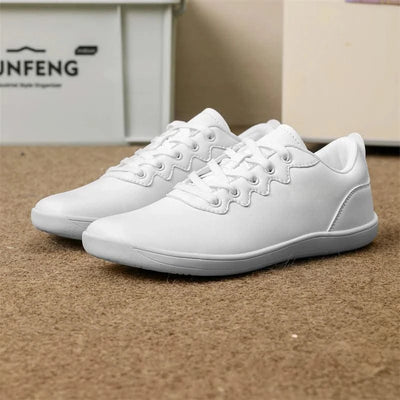 Women Shoes Wide Barefoot Shoes for Women Minimalist Split Leather Casual Shoes Comfortable Pink White Shoes Walking Sneakers