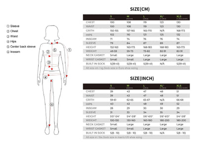 Drysuit for Women Dry Suit Latex Cuff and Splash Collar Flatwater Ocean River Padding