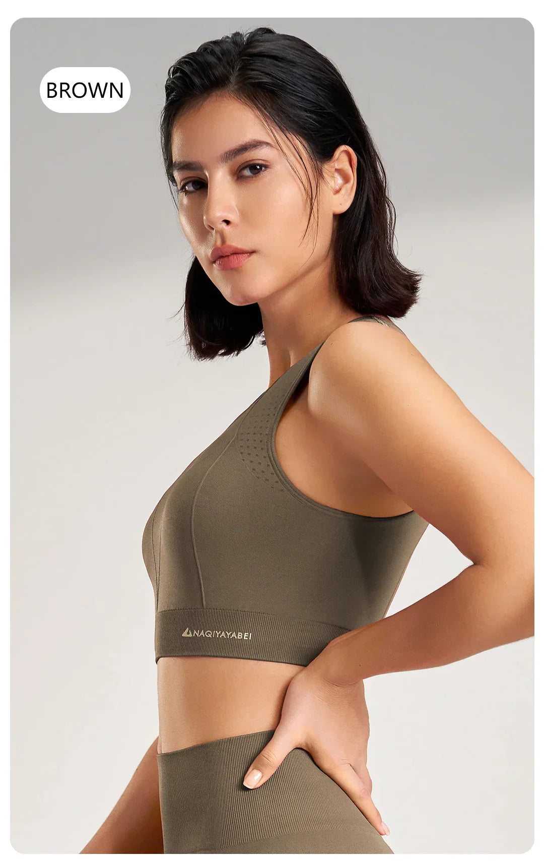 Sports underwear women anti-shock anti-sagging sports undershirt with bra pads fitness clothing high strength yoga bra