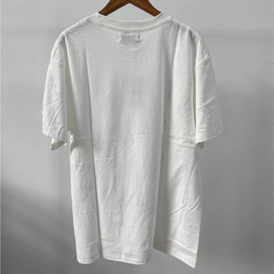 Women White T Shirt Casual Short Sleeve Tops Female Letter Graffiti Printing Tees Crew Neck Loose T-Shirt Summer Cotton T-Shirts