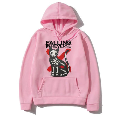 Men's and women's casual sweatshirts fall on reverse cat graphics hooded retro street wear cotton spring and summer new models