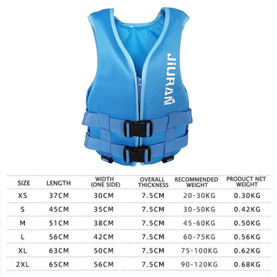 Neoprene Life Jacket Adult Children Life Vest Water Safe Fishing Vest Kayaking Boating Swimming Surfing Drifting Safe Life Vest