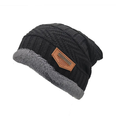 Beanies Men Winter Hat Women Knitted Hats For Men Cap Winter Beanie Caps Gorro Thick Warm Brimless Fur Bonnet Mens