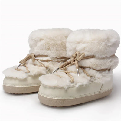 Snow Boots for Women Hairy Fuzzy Fluffy Furry Fur Boots 2025 Winter Boots for Women Waterprrof Pink Black White Fur Snow Boots