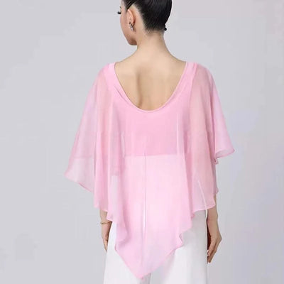 Pink Latin Dance Tops Women Ballroom Blouse