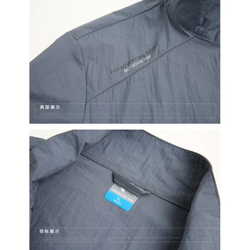 Summer Jackets Men Male Windbreaker Fishing Coats Father Ultrathin Sunscreen Jacket Youth Outerwearing Clohting Traveling Korean