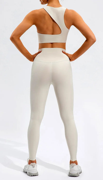 Women Yoga Set  2 Piece Workout Sportswear Gym Clothing Fitness Crop Top High Waist Push Up Leggings High quality Sports Suits