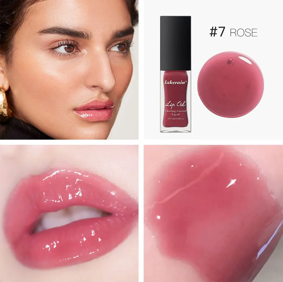 Glow Reviver Lip Oil Nourishing Tinted Lip Oil For A High-shine Finish Infused With Apricot Oil Rose Colors  Mirror Moisturizing