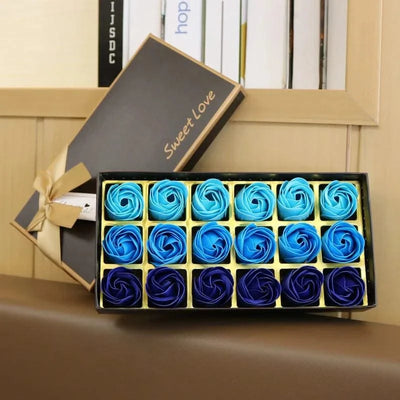 Romantic 18pcs Soap Rose Flowers Gift Box Luxury Soap Flower Gifts Birthday Party Valentine's Wedding Creative Soap Flowers