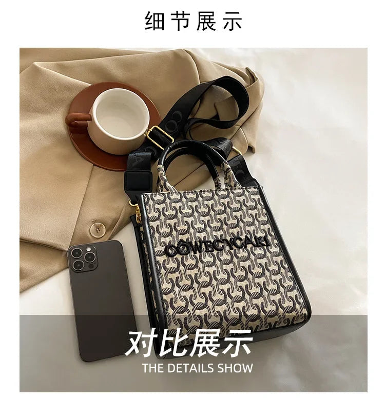 2025 Designer Sheet Music Bag for Women - Colorblock Crossbody Purse, Chic Shoulder & Handheld Tote with Adjustable Strap