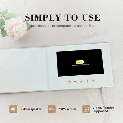 Linen Bound Video Book Wedding Video Album Up to 3 hours of video