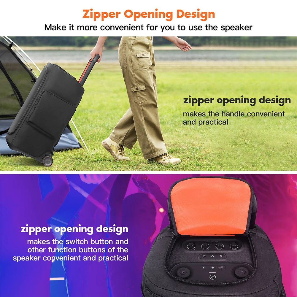 Speaker Dust Case for JBL PARTYBOX 520 Storage Bag Shockproof Portable Carry Tote Bag Double-Sided Speaker Carrying Case Box