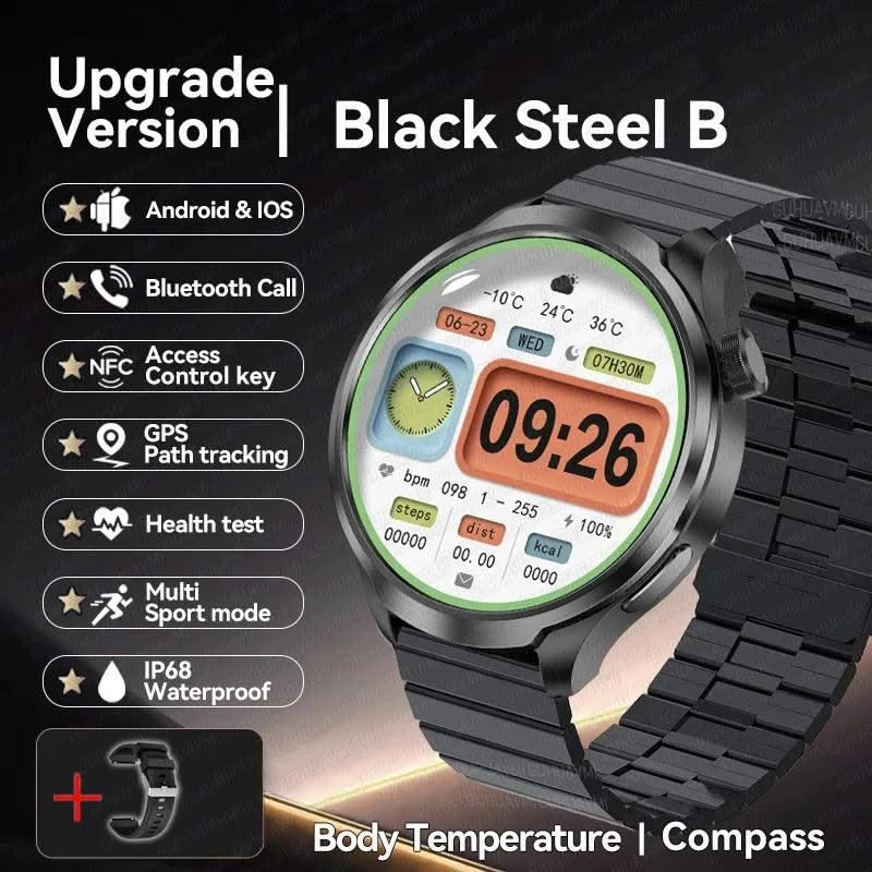 2025 New For HUAWEI High-end Sports Smart Bracelet Men GPS NFC 1.85 AMOLED Screen Compass Waterproof Bluetooth Call Smartwatches