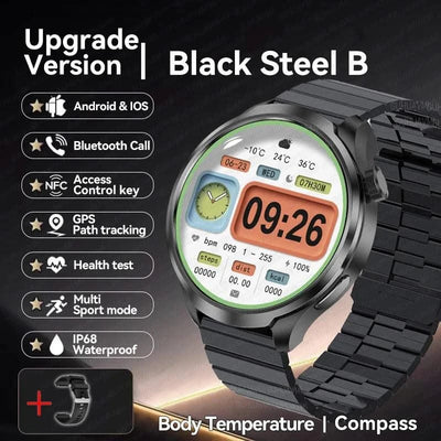 2025 New For HUAWEI High-end Sports Smart Bracelet Men GPS NFC 1.85 AMOLED Screen Compass Waterproof Bluetooth Call Smartwatches