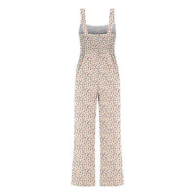 Summer Sexy Sling Jumpsuits Women'S Fashion Printed Loose Pencil Pants Casual Streetwear Elegant Party Female Spaghetti Rompers