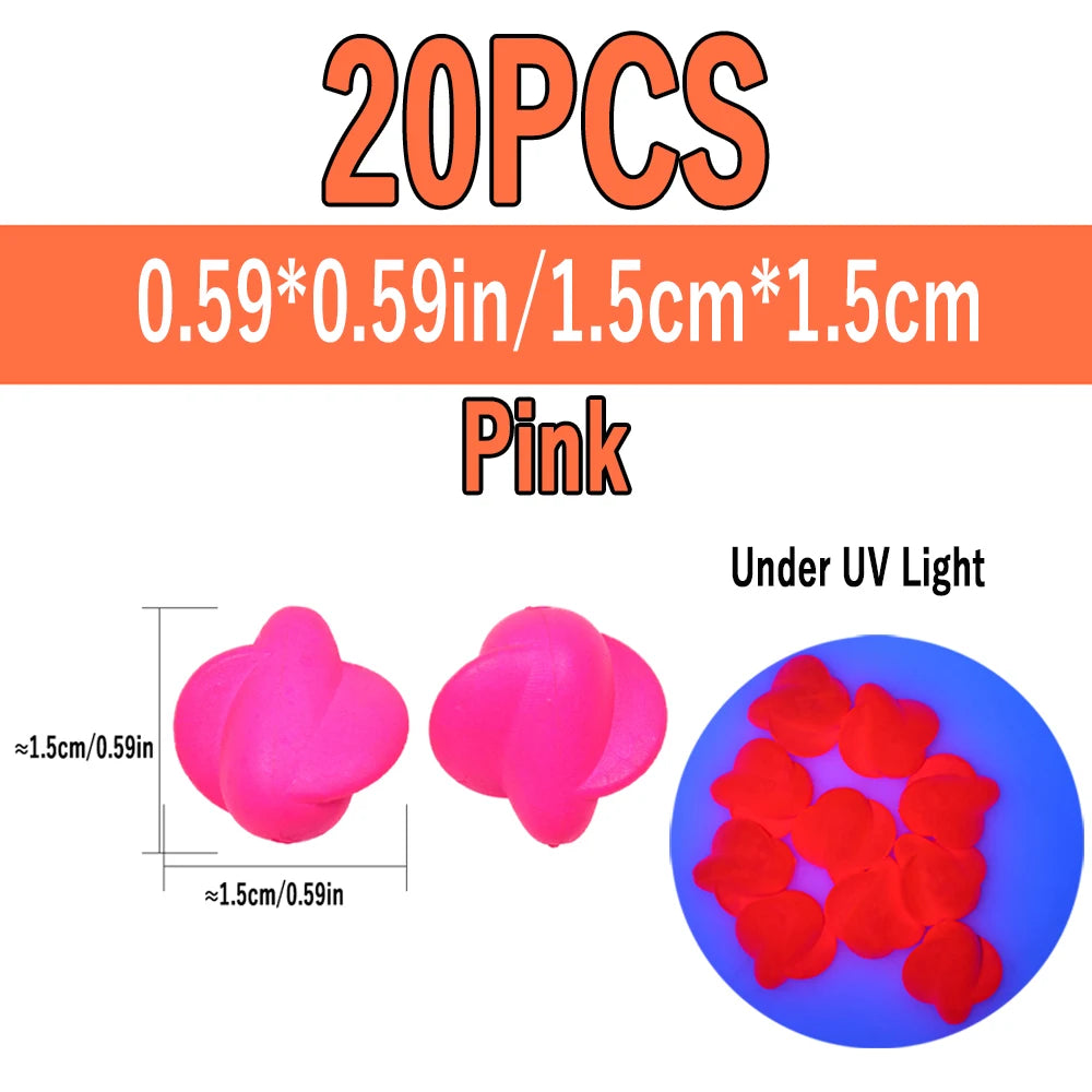 Wifreo 20pcs Fishing Foam Float Fishing Bobber Buoys Walleye Spin Floats Strike Indicator Saltwater/Pompano Rigs Surf Fishing