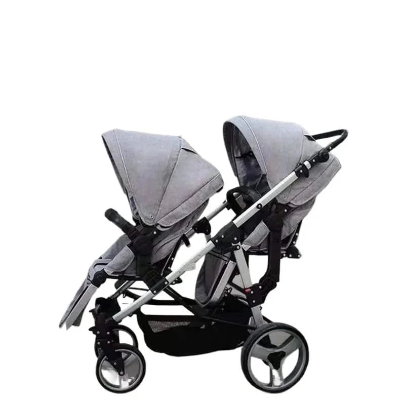 Twin Baby Stroller  Foldable, Two-way  Multifunctional Twin Baby Stroller,High View Baby Stroller Adjustable Armrests