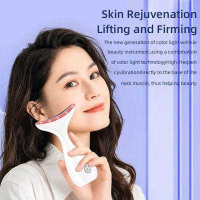 Neck Beauty Massage Instrument EMS Microcurrent LED Facial Electric Introduction Lifting And Firming Beauty Massage